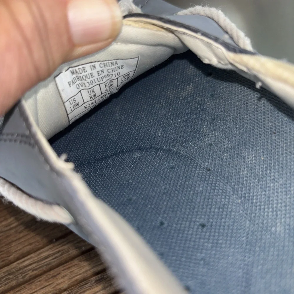 Womens Ryka Size 10 W Chatham Boat Shoes Slip Ons/Lace Bluish Grey Rubber Sole